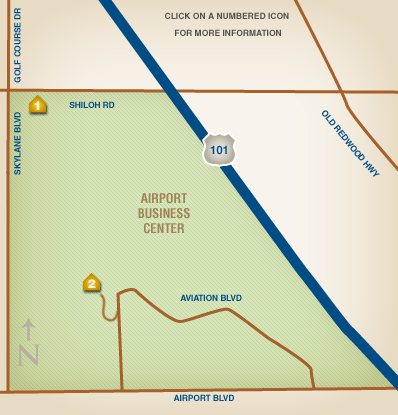 Airport Business Center Map of Industrial Properties