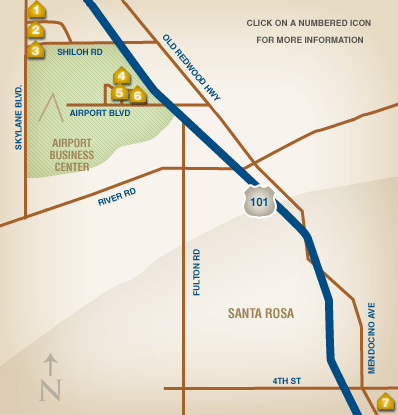 Airport Business Center Map of Office Properties