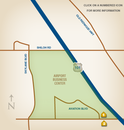 Airport Business Center Map of Retail Properties